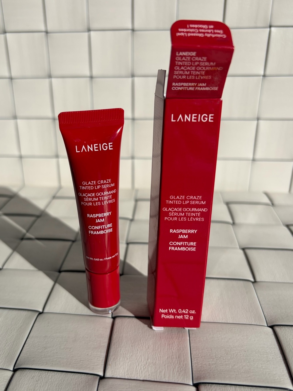 NEW Laneige Glaze Craze Tinted Lip Serum Raspberry Jam 12g - Picture 2 of 3